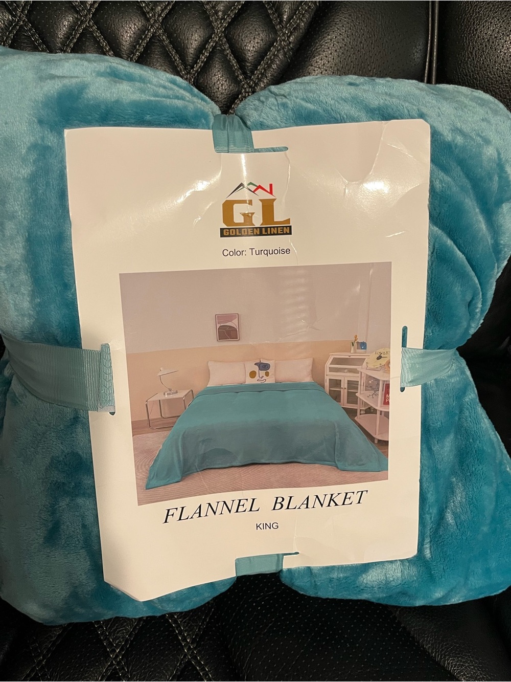 Turquoise Flannel Blanket - King
